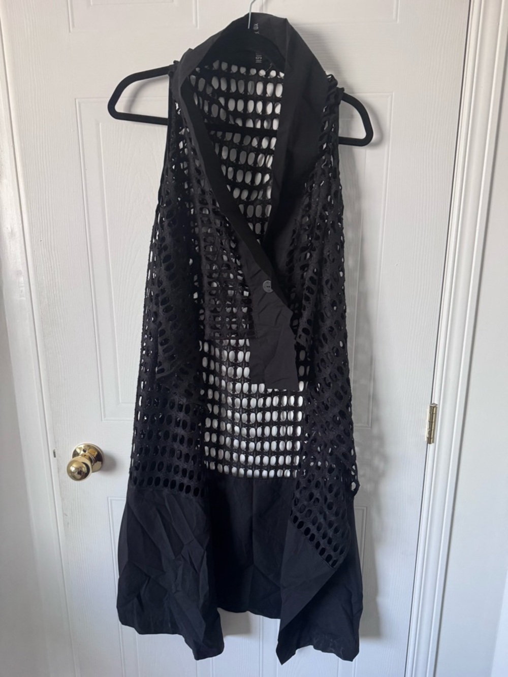 XD XENIA DESIGN Black Open Mesh Vest